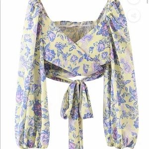 Floral Wrap Blouse from Goodnight Macaroon